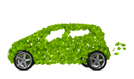 car made of leaves