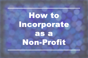 How to incorporate as a nonprofit