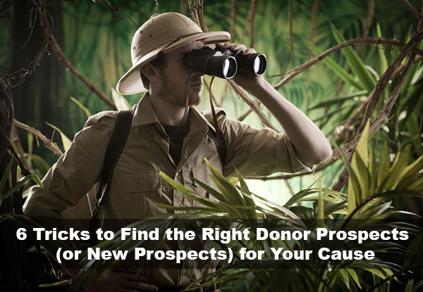 man looking for donor prospects